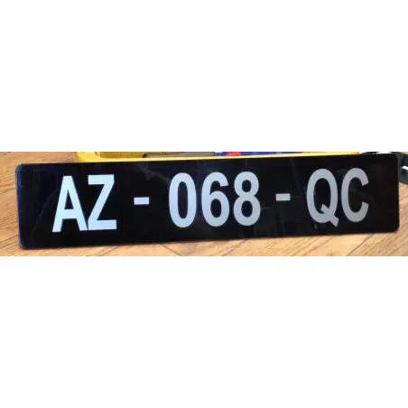 Plaque Noire Auto en PVC